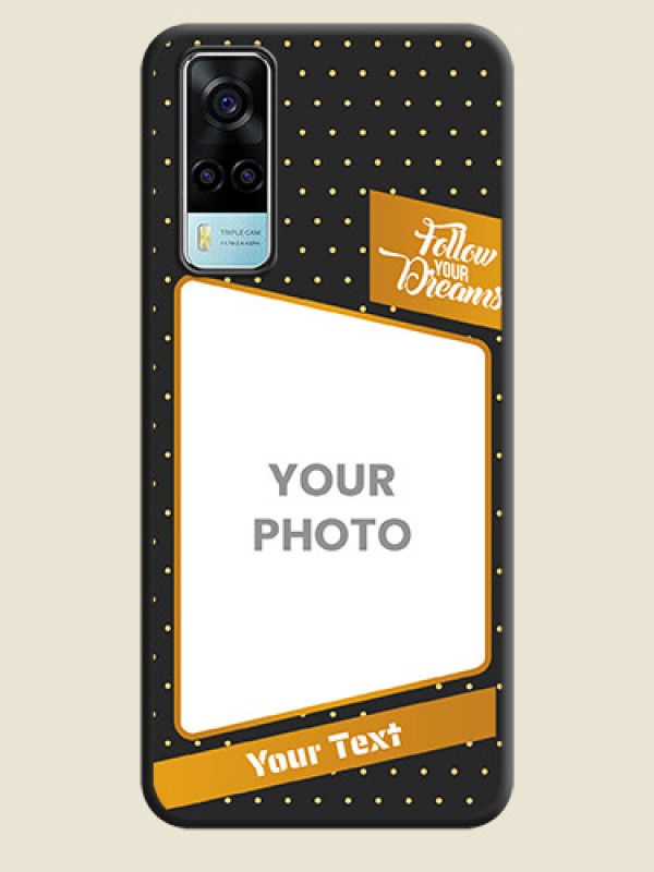 Custom Follow Your Dreams with White Dots on Space Black Custom Soft Matte Phone Cases - Vivo Y53s - alternate view