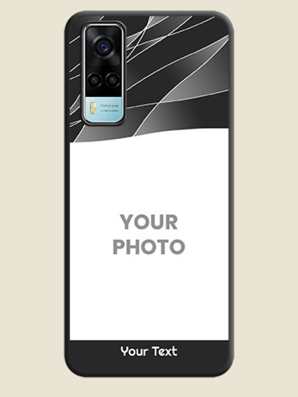 Custom Mixed Wave Lines on Photo on Space Black Soft Matte Mobile Cover - Vivo Y53s - alternate view