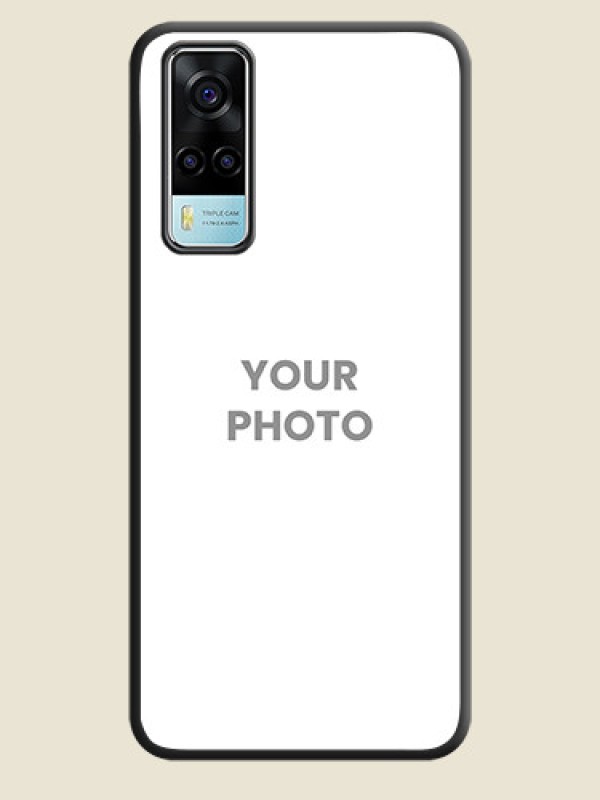 Custom Full Single Pic Upload On Space Black Personalized Soft Matte Phone Covers -Vivo Y53S - alternate view