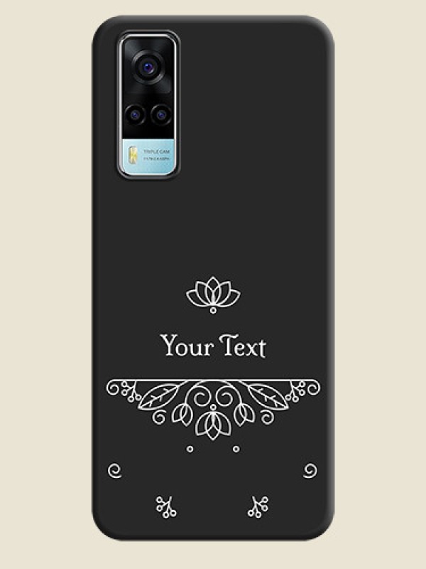 Custom Lotus Garden Custom Text On Space Black Personalized Soft Matte Phone Covers -Vivo Y53S - alternate view