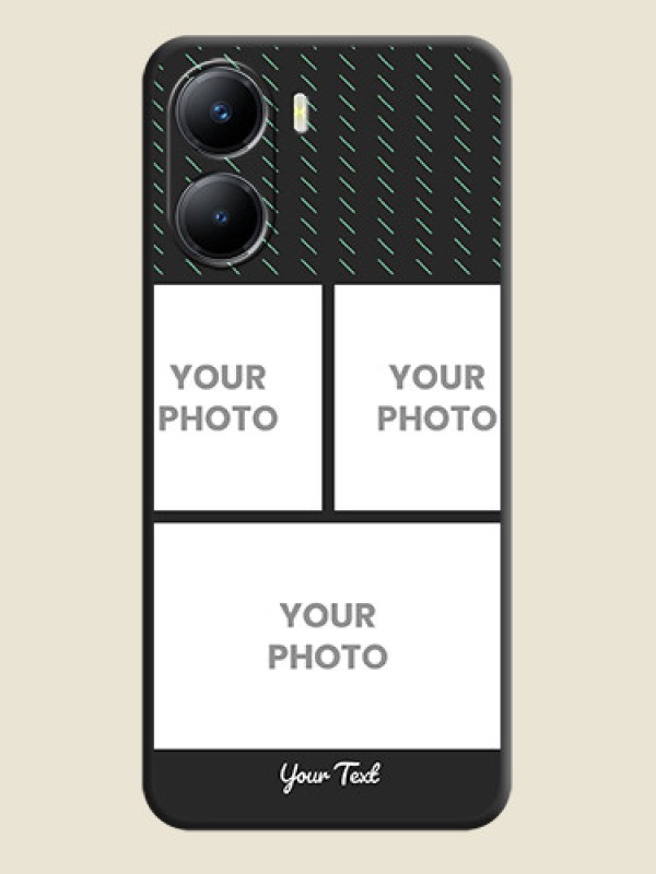 Custom Cross Dotted Pattern with 2 Image Holder  on Personalised Space Black Soft Matte Cases - Vivo Y56 5G - alternate view