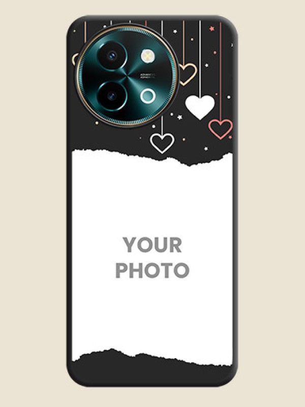 Custom Love Hangings with Splash Wave Picture On Space Black Custom Soft Matte Mobile Back Cover - Vivo Y58 5G - alternate view