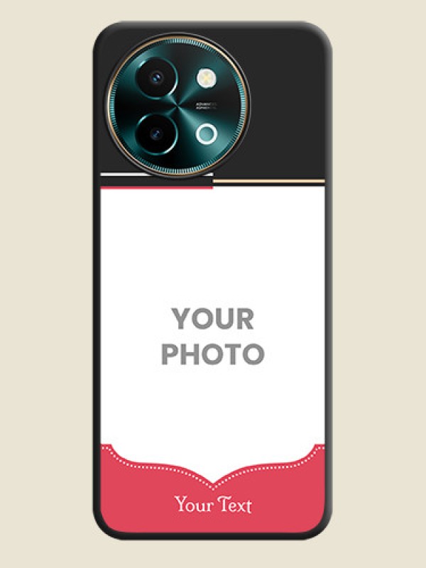 Custom Classic Plain Design with Name On Space Black Custom Soft Matte Mobile Back Cover - Vivo Y58 5G - alternate view