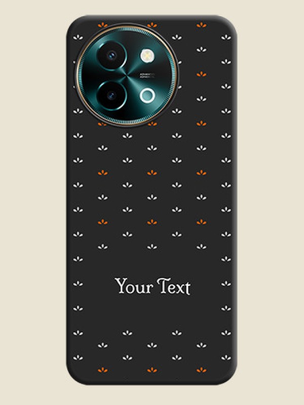 Custom Simple Pattern With Custom Text On Space Black Custom Soft Matte Mobile Back Cover - Vivo Y58 5G - alternate view