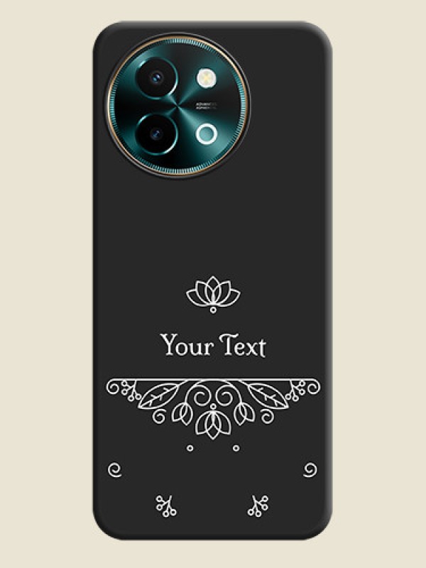Custom Lotus Garden Custom Text On Space Black Custom Soft Matte Mobile Back Cover - Vivo Y58 5G - alternate view