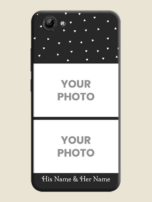 Custom Miniature Love Symbols with Name on Space Black Custom Soft Matte Back Cover - Vivo Y71 - alternate view