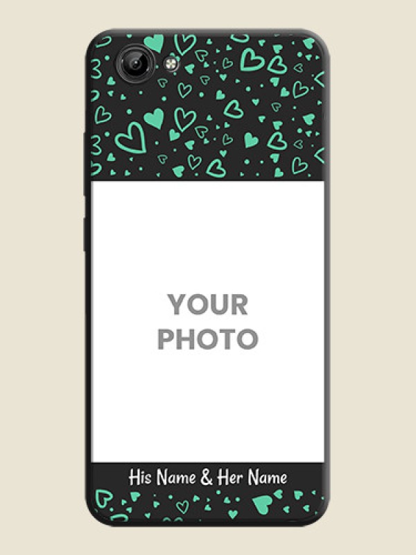 Custom Sea Green Indefinite Love Pattern - Photo on Space Black Soft Matte Mobile Cover - Vivo Y71 - alternate view