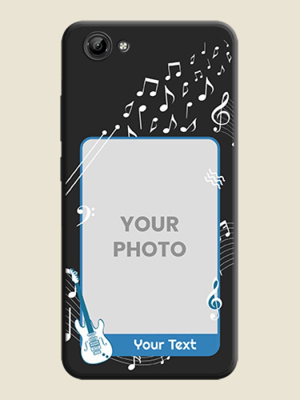 Custom Musical Theme Design with Text - Photo on Space Black Soft Matte Mobile Case - Vivo Y71 - alternate view