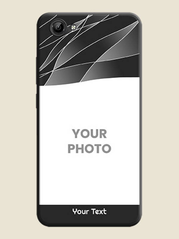 Custom Mixed Wave Lines - Photo on Space Black Soft Matte Mobile Cover - Vivo Y71 - alternate view