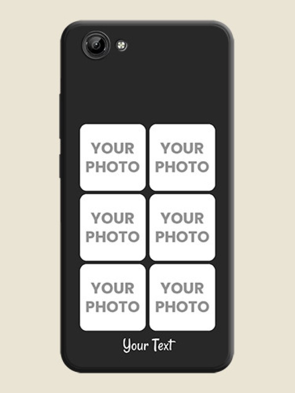 Custom Floral Art with 6 Image Holder - Photo on Space Black Soft Matte Mobile Case - Vivo Y71 - alternate view
