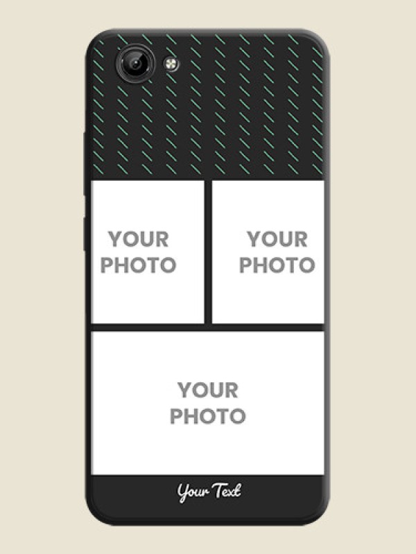 Custom Cross Dotted Pattern with 2 Image Holder  on Personalised Space Black Soft Matte Cases - Vivo Y71 - alternate view