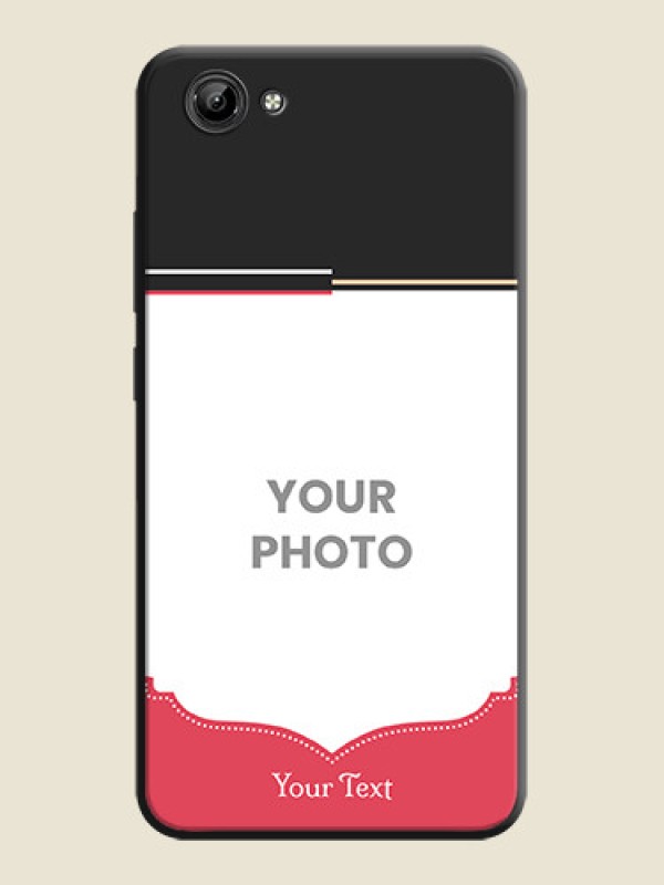 Custom Classic Plain Design with Name - Photo on Space Black Soft Matte Phone Cover - Vivo Y71 - alternate view