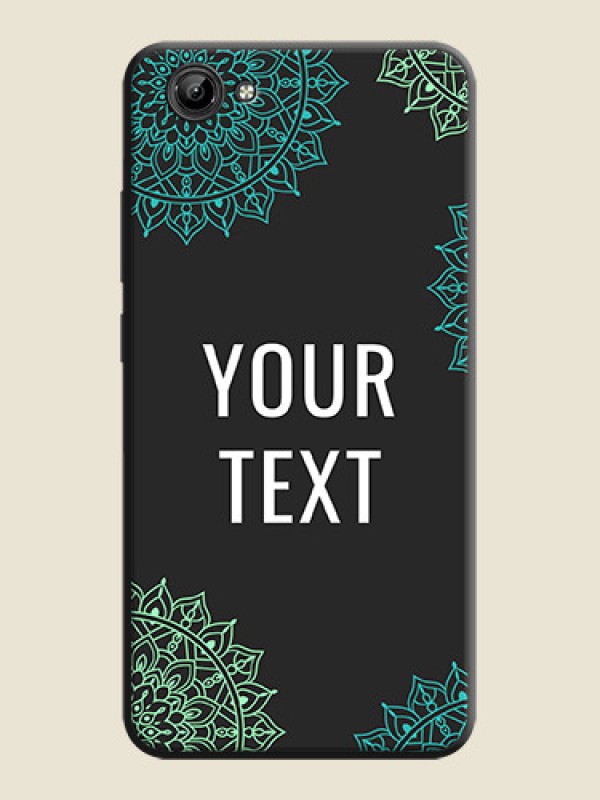Custom Your Name with Floral Design on Space Black Custom Soft Matte Back Cover - Vivo Y71 - alternate view
