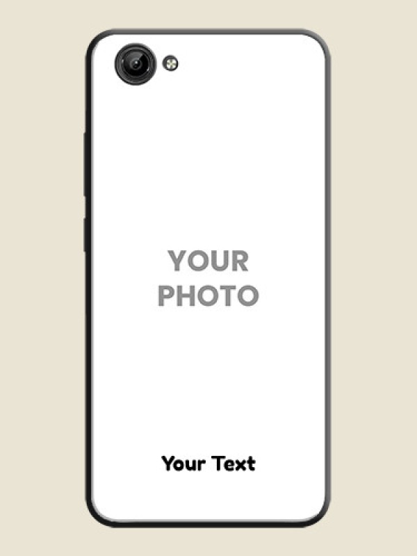 Custom Full Single Pic Upload With Text On Space Black Personalized Soft Matte Phone Covers -Vivo Y71 - alternate view