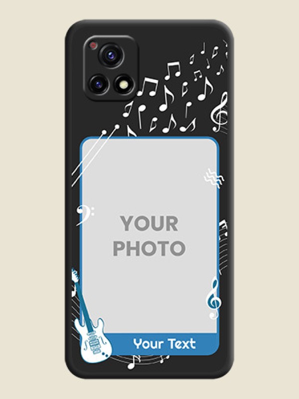 Custom Musical Theme Design with Text on Photo on Space Black Soft Matte Mobile Case - Vivo Y72 5G - alternate view