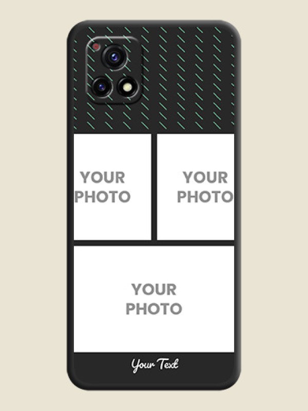 Custom Cross Dotted Pattern with 2 Image Holder  on Personalised Space Black Soft Matte Cases - Vivo Y72 5G - alternate view