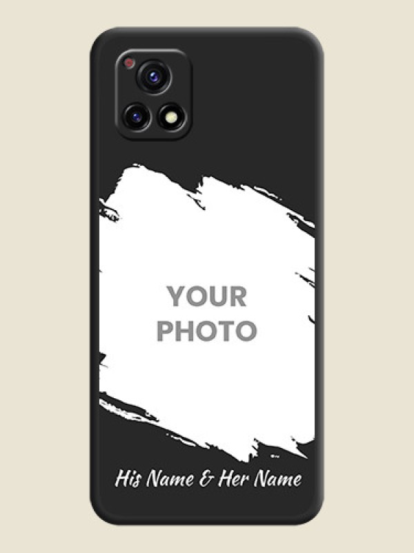 Custom Grunge Brush Strokes on Photo on Space Black Soft Matte Back Cover - Vivo Y72 5G - alternate view