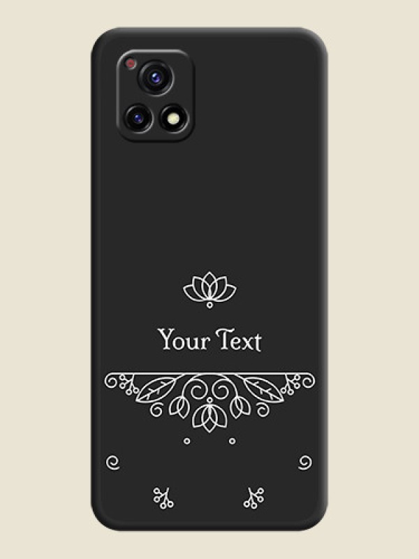 Custom Lotus Garden Custom Text On Space Black Personalized Soft Matte Phone Covers -Vivo Y72 5G - alternate view