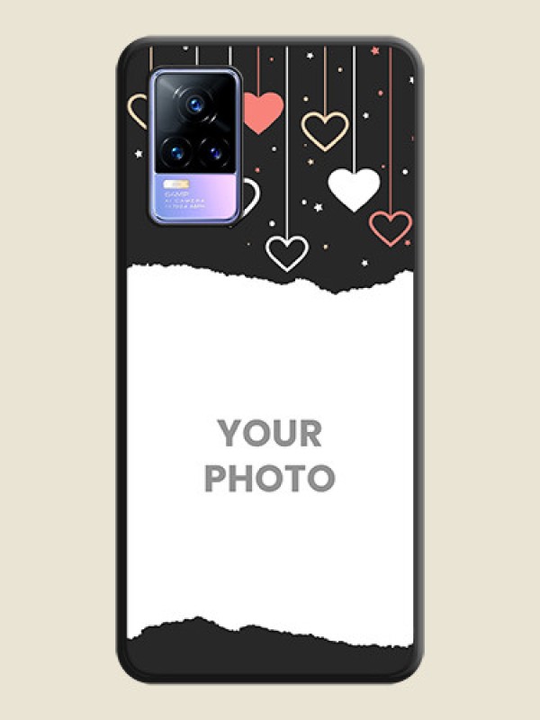 Custom Love Hangings with Splash Wave Picture on Space Black Custom Soft Matte Phone Back Cover - Vivo Y73 - alternate view