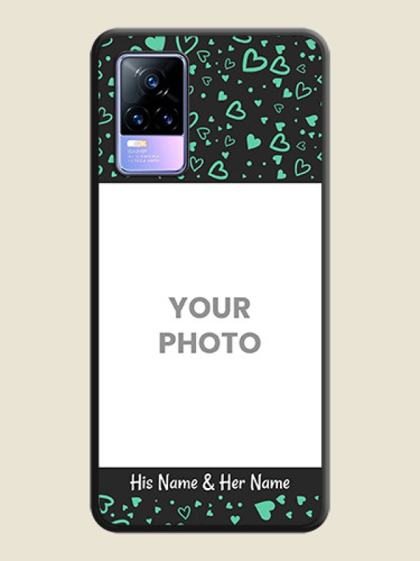 Custom Sea Green Indefinite Love Pattern on Photo on Space Black Soft Matte Mobile Cover - Vivo Y73 - alternate view