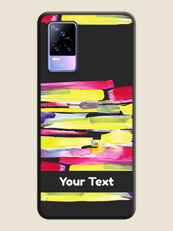 Custom Brush Coloured on Space Black Personalized Soft Matte Phone Covers - Vivo Y73 - alternate view