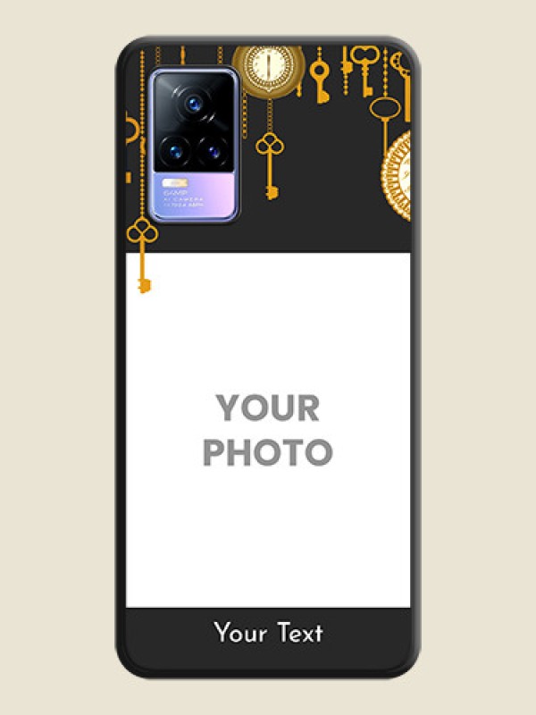 Custom Decorative Design with Text on Space Black Custom Soft Matte Back Cover - Vivo Y73 - alternate view