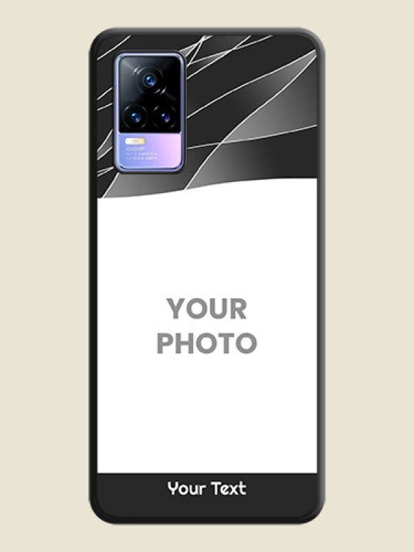 Custom Mixed Wave Lines on Photo on Space Black Soft Matte Mobile Cover - Vivo Y73 - alternate view