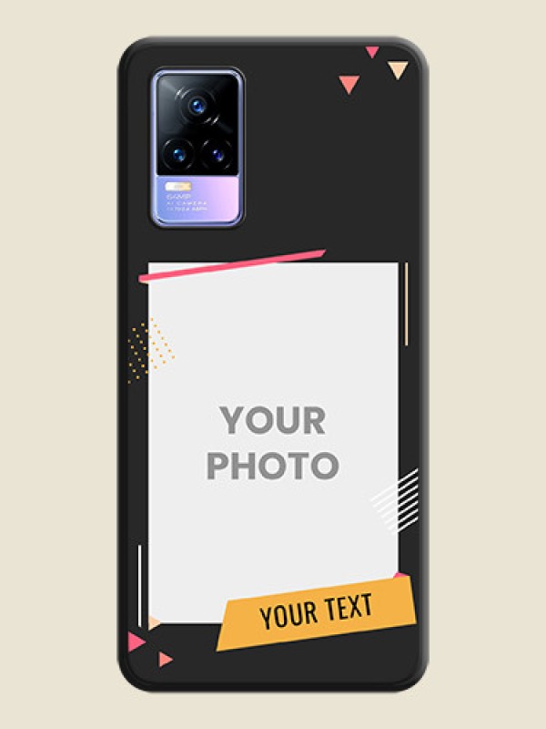 Custom Photo Frame with Triangle Small Dots on Photo on Space Black Soft Matte Back Cover - Vivo Y73 - alternate view