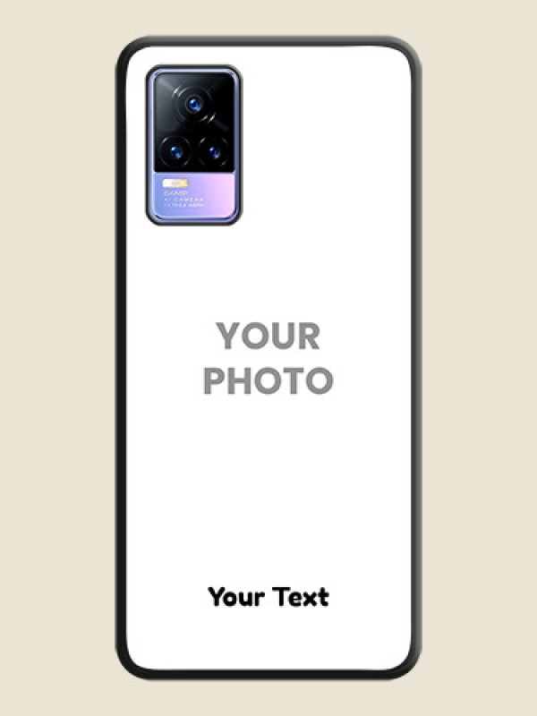 Custom Full Single Pic Upload With Text On Space Black Personalized Soft Matte Phone Covers -Vivo Y73 - alternate view