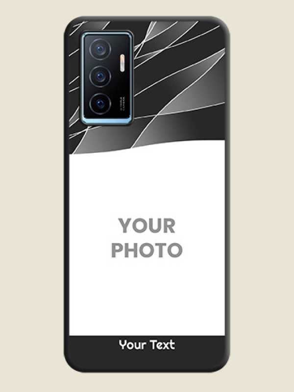 Custom Mixed Wave Lines on Photo on Space Black Soft Matte Mobile Cover - Vivo Y75 4G - alternate view