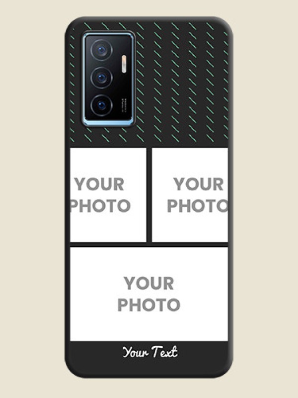 Custom Cross Dotted Pattern with 2 Image Holder  on Personalised Space Black Soft Matte Cases - Vivo Y75 4G - alternate view