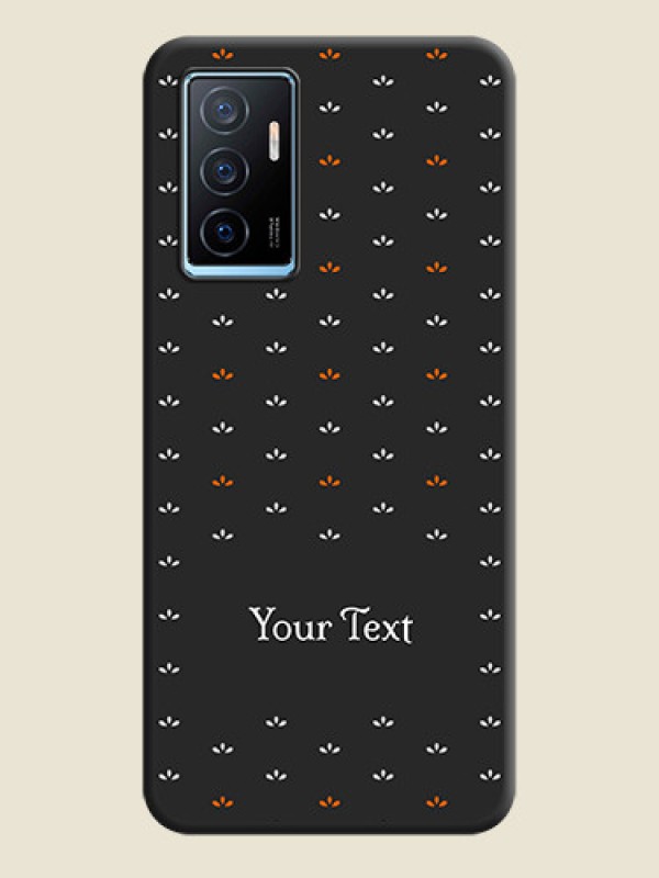 Custom Simple Pattern With Custom Text On Space Black Personalized Soft Matte Phone Covers -Vivo Y75 4G - alternate view