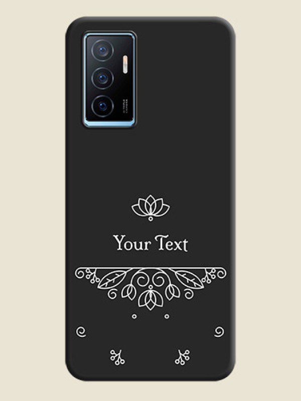 Custom Lotus Garden Custom Text On Space Black Personalized Soft Matte Phone Covers -Vivo Y75 4G - alternate view