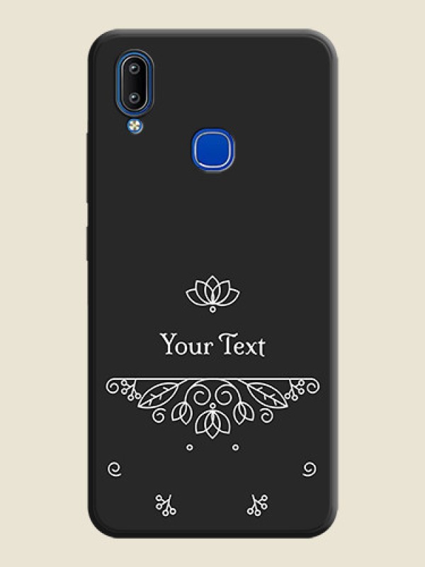 Custom Lotus Garden Custom Text On Space Black Personalized Soft Matte Phone Covers -Vivo Y91 - alternate view