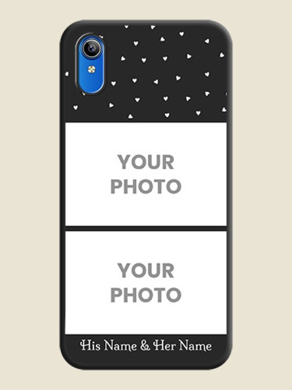 Custom Miniature Love Symbols with Name on Space Black Custom Soft Matte Back Cover - Vivo Y91i - alternate view