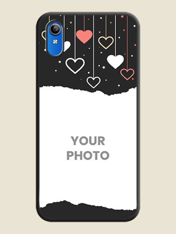 Custom Love Hangings with Splash Wave Picture on Space Black Custom Soft Matte Phone Back Cover - Vivo Y91i - alternate view
