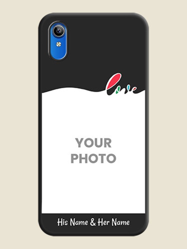 Custom Fall in Love Pattern with Picture on Photo on Space Black Soft Matte Mobile Case - Vivo Y91i - alternate view