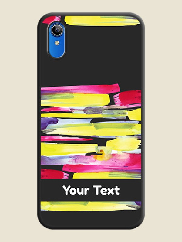Custom Brush Coloured on Space Black Personalized Soft Matte Phone Covers - Vivo Y91i - alternate view