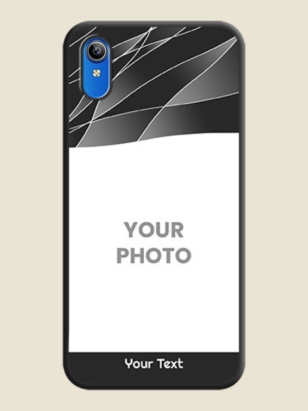 Custom Mixed Wave Lines on Photo on Space Black Soft Matte Mobile Cover - Vivo Y91i - alternate view
