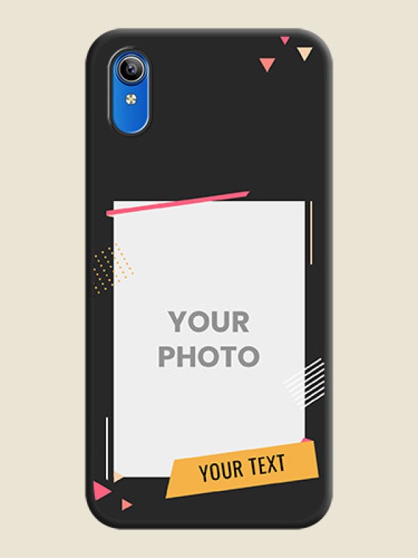 Custom Photo Frame with Triangle Small Dots on Photo on Space Black Soft Matte Back Cover - Vivo Y91i - alternate view