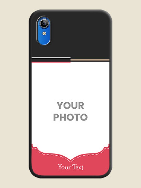 Custom Classic Plain Design with Name on Photo on Space Black Soft Matte Phone Cover - Vivo Y91i - alternate view
