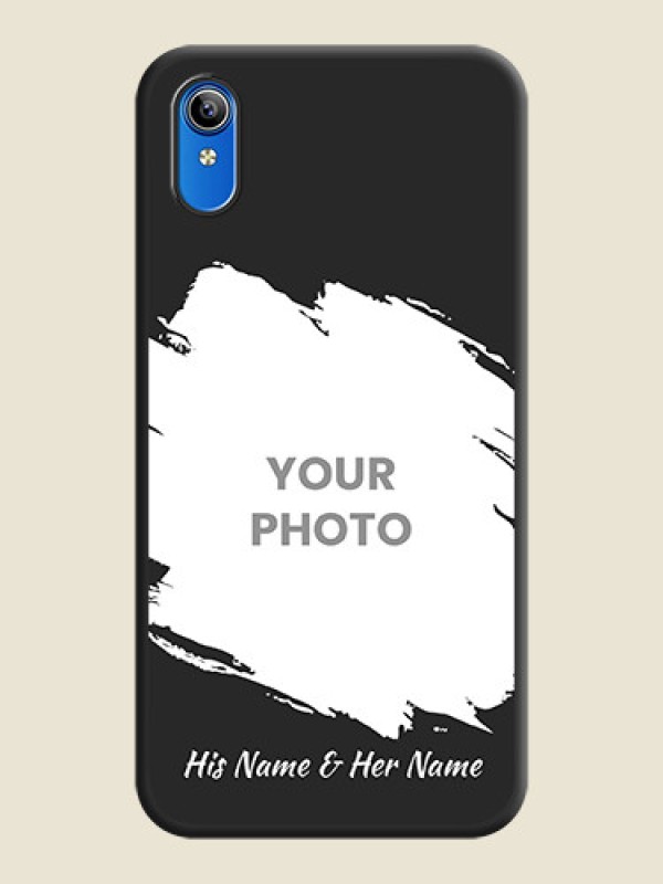 Custom Grunge Brush Strokes on Photo on Space Black Soft Matte Back Cover - Vivo Y91i - alternate view