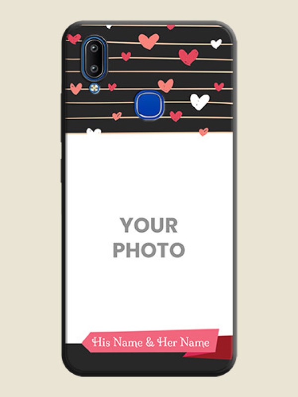 Custom Love Pattern with Name on Pink Ribbon  - Photo on Space Black Soft Matte Back Cover - Vivo Y93 - alternate view