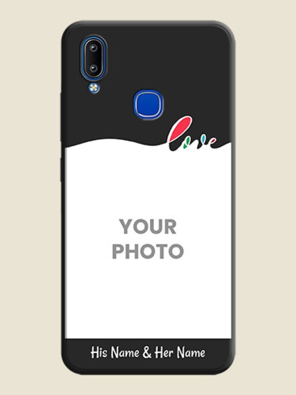 Custom Fall in Love Pattern with Picture - Photo on Space Black Soft Matte Mobile Case - Vivo Y93 - alternate view