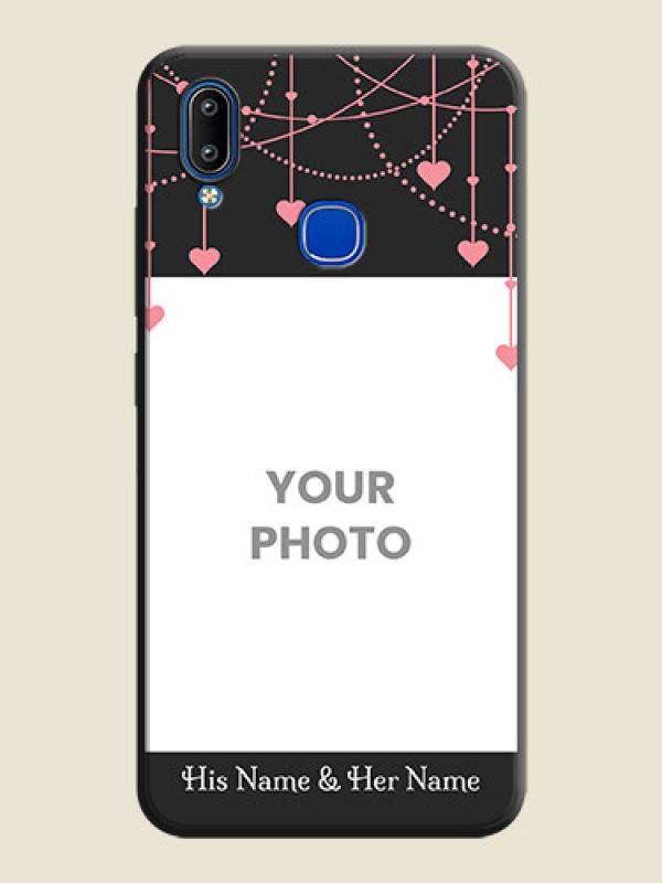 Custom Pink Love Hangings with Text on Space Black Custom Soft Matte Back Cover - Vivo Y93 - alternate view