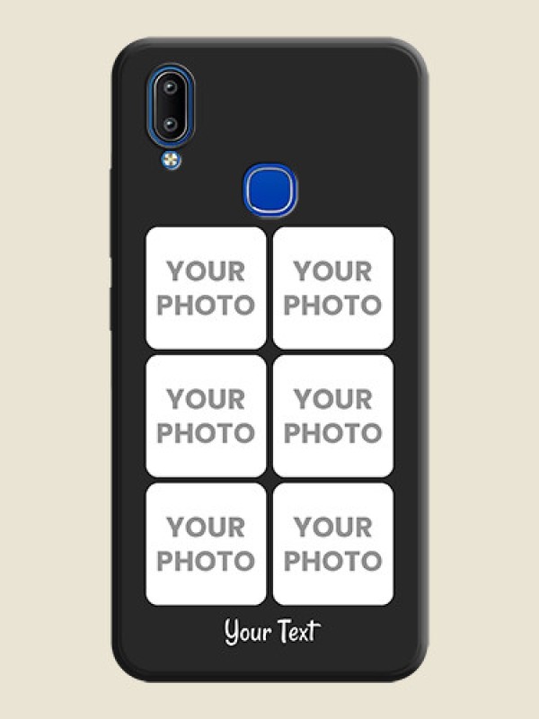 Custom Floral Art with 6 Image Holder - Photo on Space Black Soft Matte Mobile Case - Vivo Y93 - alternate view