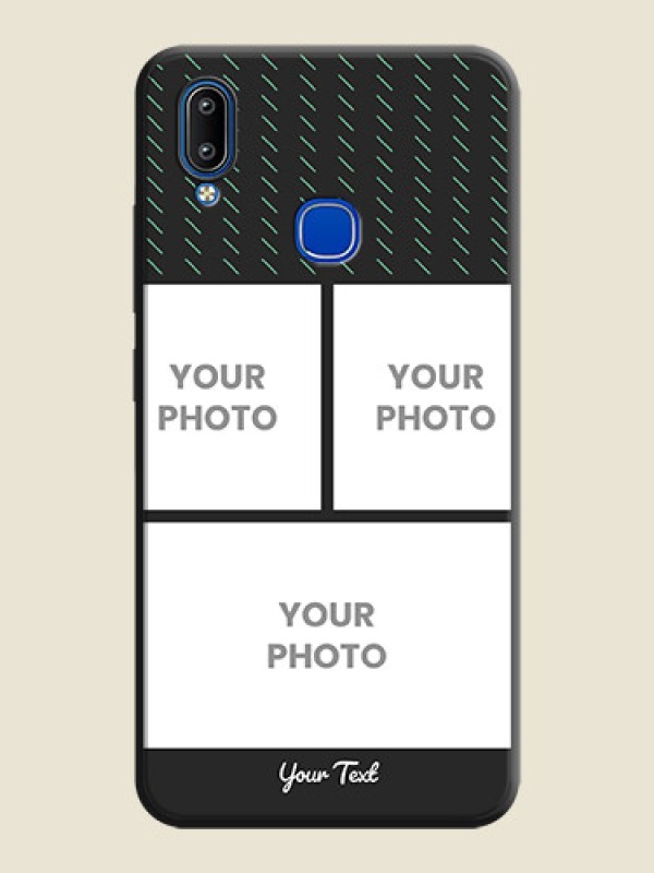 Custom Cross Dotted Pattern with 2 Image Holder  on Personalised Space Black Soft Matte Cases - Vivo Y93 - alternate view