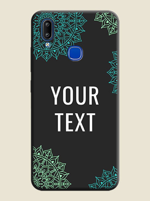 Custom Your Name with Floral Design on Space Black Custom Soft Matte Back Cover - Vivo Y93 - alternate view
