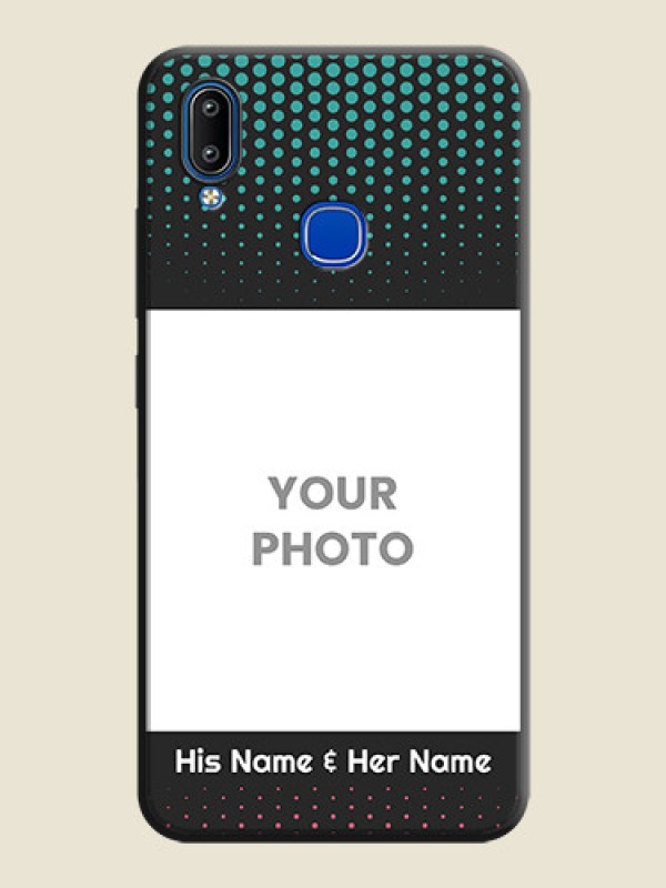 Custom Faded Dots with Grunge Photo Frame and Text on Space Black Custom Soft Matte Phone Cases - Vivo Y93 - alternate view