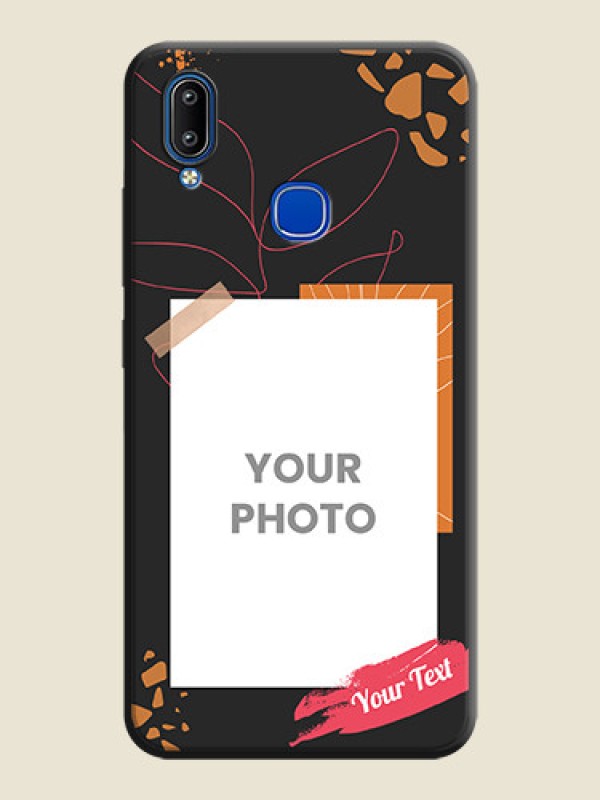 Custom Orange Photo Frame on Space Black Custom Soft Matte Phone Back Cover - Vivo Y93 - alternate view